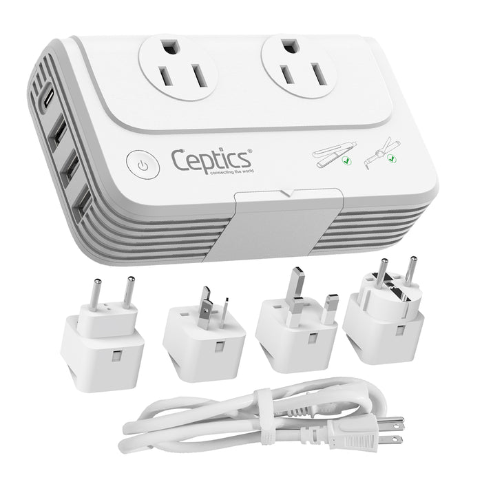 4-World Universal Plug / White