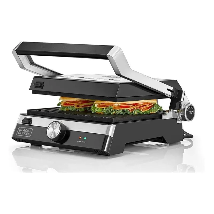 Black & Decker Grill, Non-Stick, 2000Watts, Stainless Steel