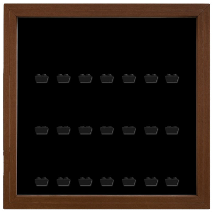 Black Edition Custom Walnut Display Frame for Lego® Minifigures
