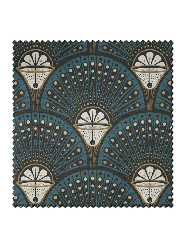 Deco Martini 'Teal' Recycled Velvet