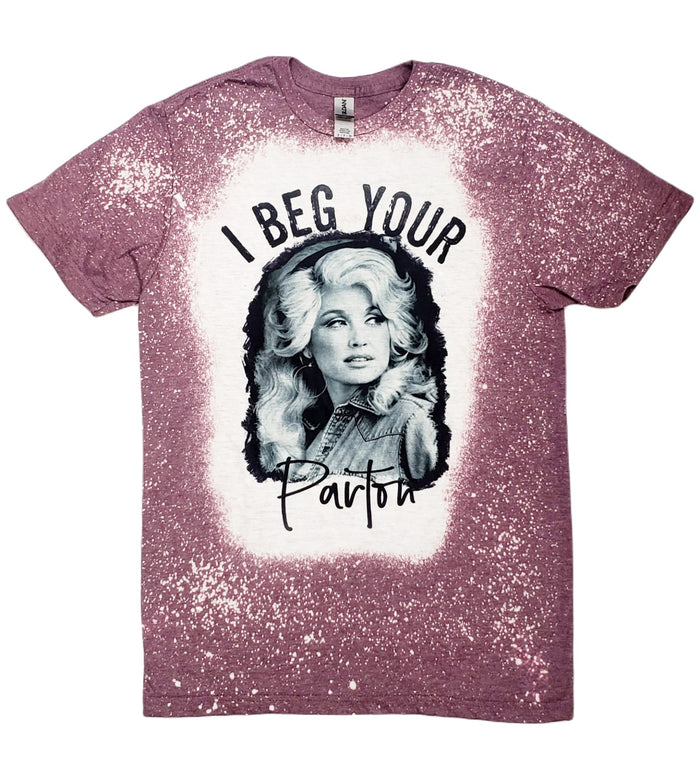 Dolly Parton - Beg Your Parton Bleached Tie Dye T-Shirt