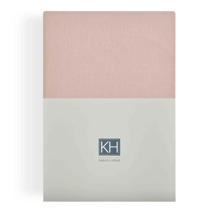Draps-housse Karaca Home Jersey couleur saumon, 100x200 cm + 30 cm, certifié Oeko-Tex