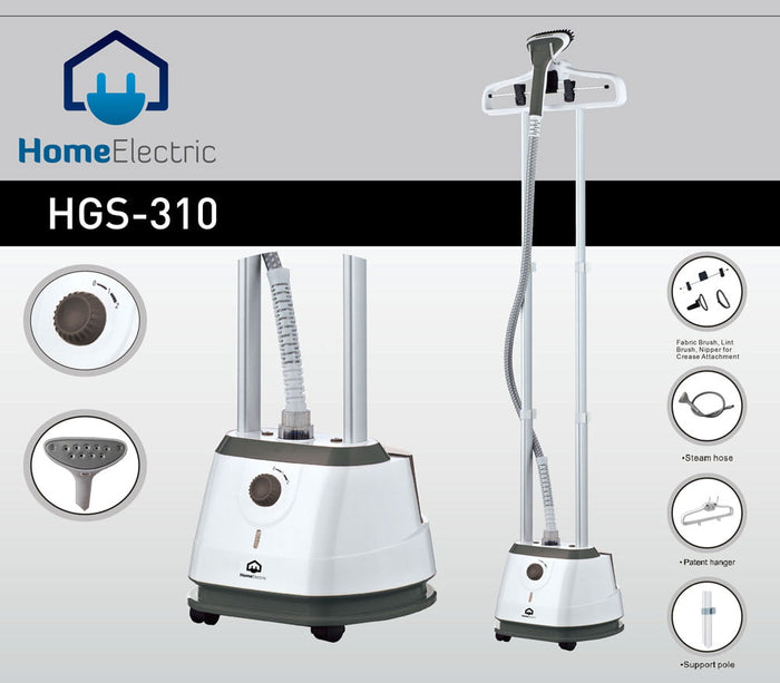 Home Electric Garment Steamer, 2Lit, 1960Watts, White