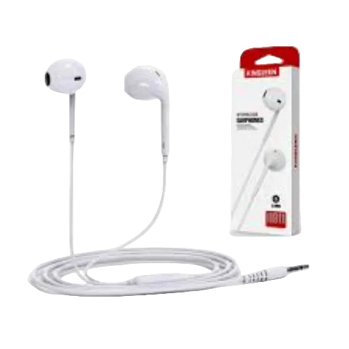 King Leen Headset Earphone, Wired, White