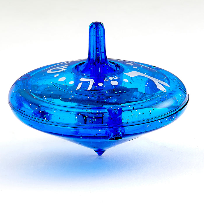 Light Up Dreidel with 3 bulbs and Blue & Silver Accents