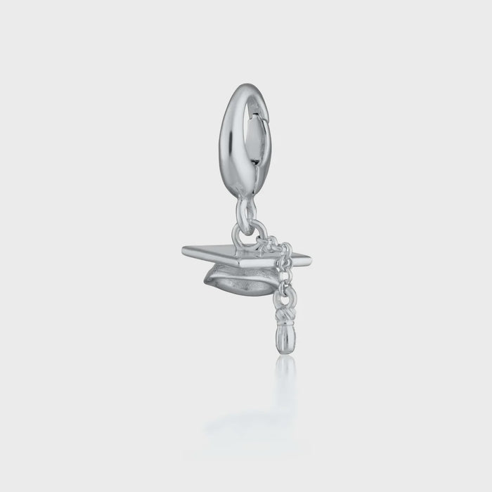 Lily Charmed Silver Graduation Hat Charm