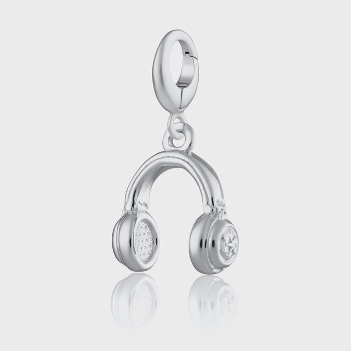Lily Charmed Silver Headphones Charm
