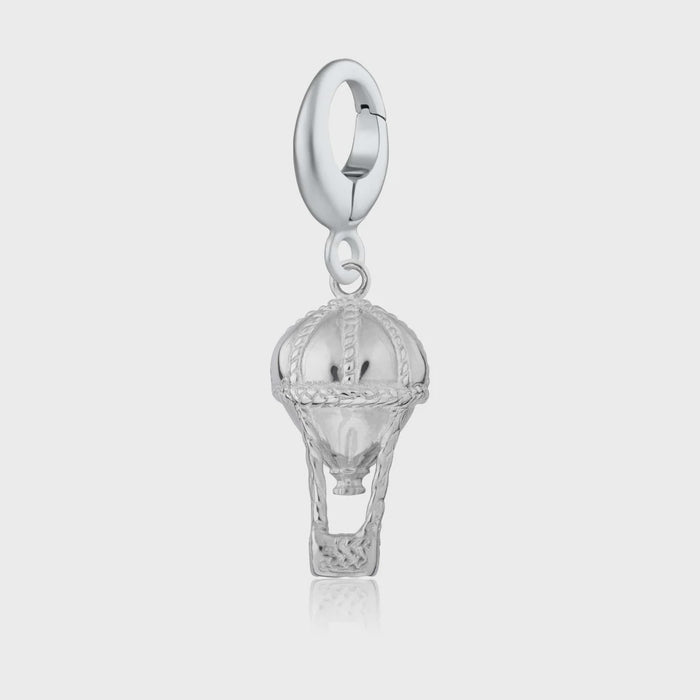 Lily Charmed Silver Hot Air Balloon Charm