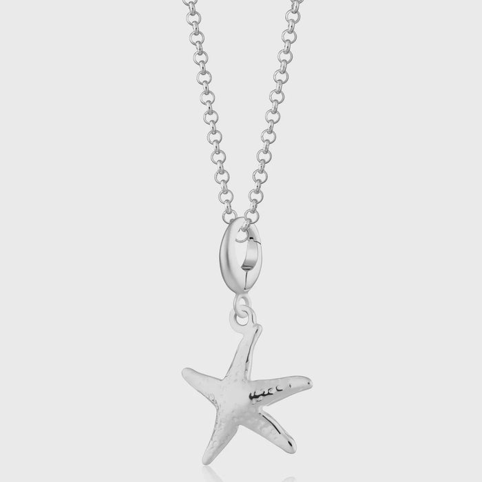 Lily Charmed Silver Starfish Charm