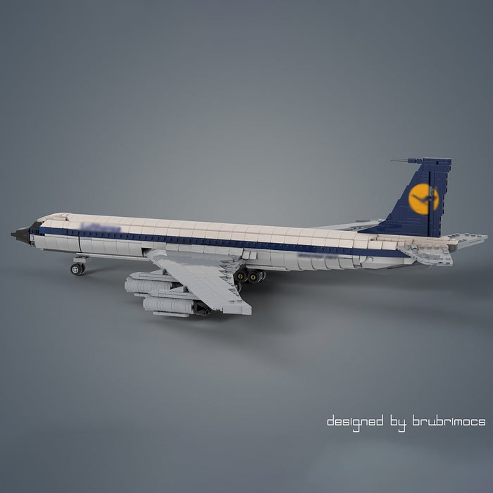 MOC - 105999 1/80 Scale Boeing 707 - Lufthansa Klemmbausteine - LesDiy - Klemmbausteine