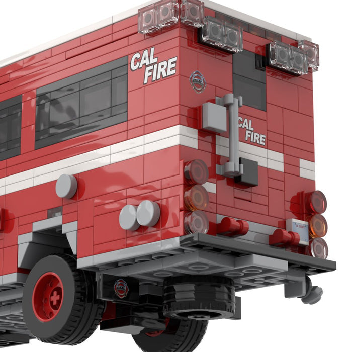 MOC - 252487 - 2021 BME Intl. Crew Carrier CAL FIRE Klemmbausteine - LesDiy - Klemmbausteine