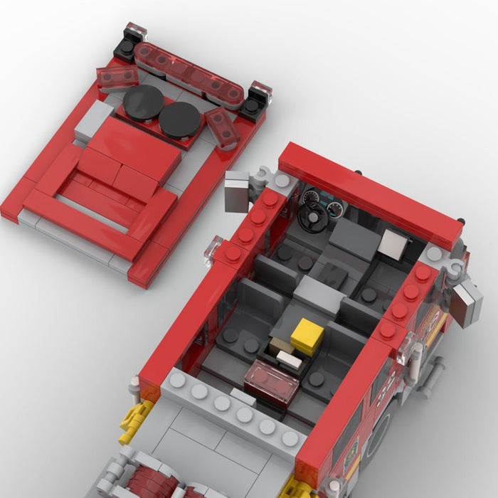 MOC-256293 2018 KME Predator Severe Fire Engine LACoFD Klemmbausteine-LesDiy-Klemmbausteine