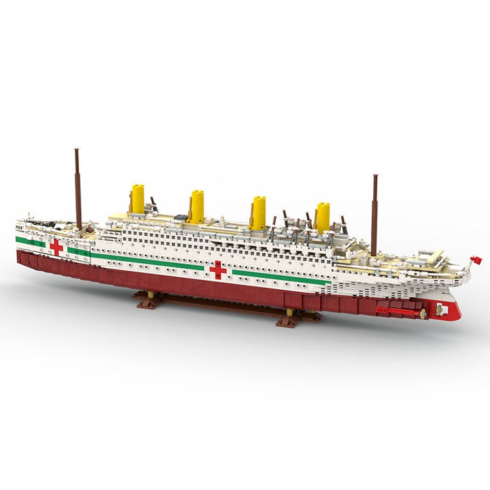 Modernes medizinisches Schiff der HMHS Britannic im Maßstab 1 - 400 Klemmbausteine - LesDiy - Klemmbausteine