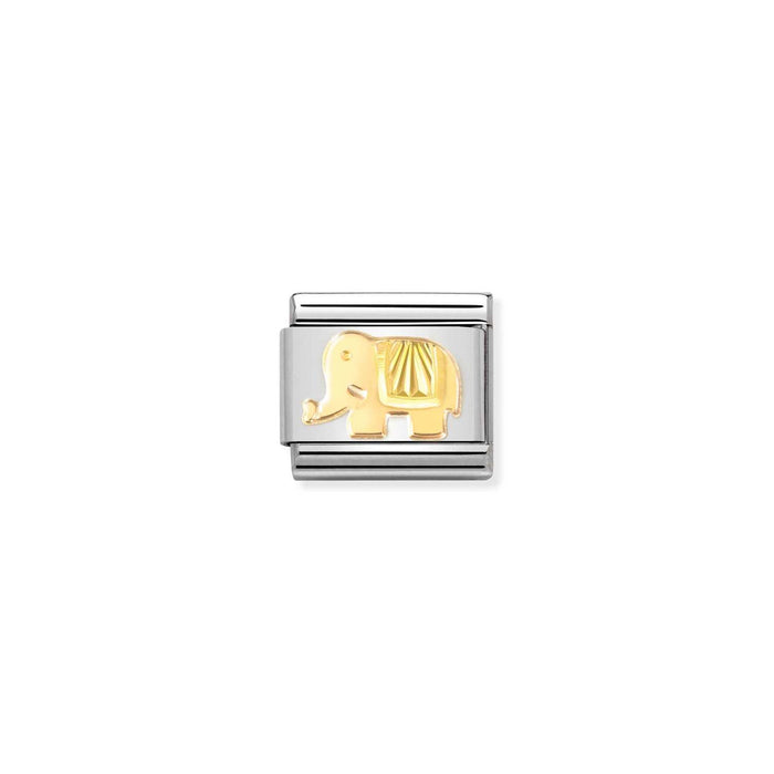 Nomination Classic 18K Gold Diamond Elephant Charm