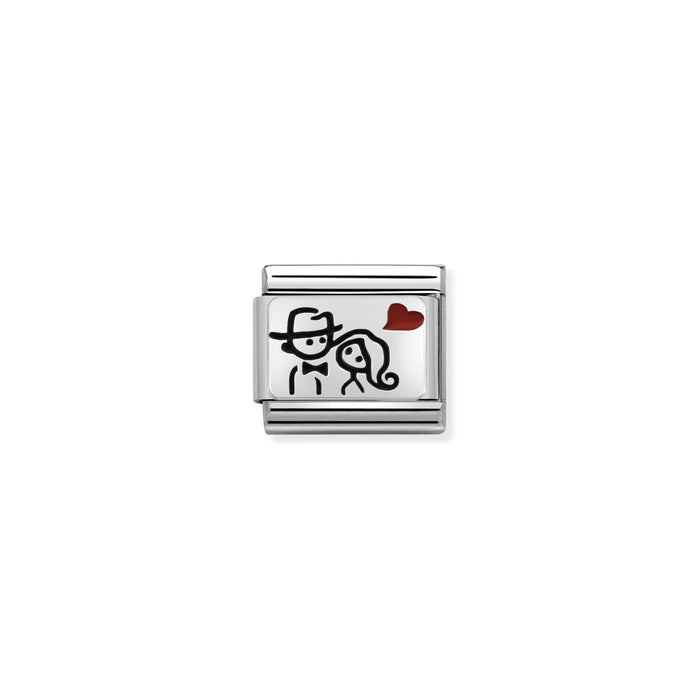 Nomination Couple with Heart Charm