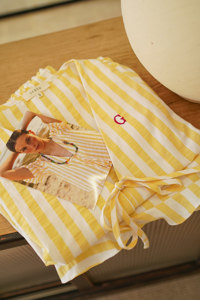Pijama Jane Rayas Amarillo