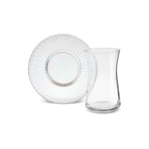 Service à thé turc Karaca Lily 12 pièces pour 6 personnes, 170 ml, Luster