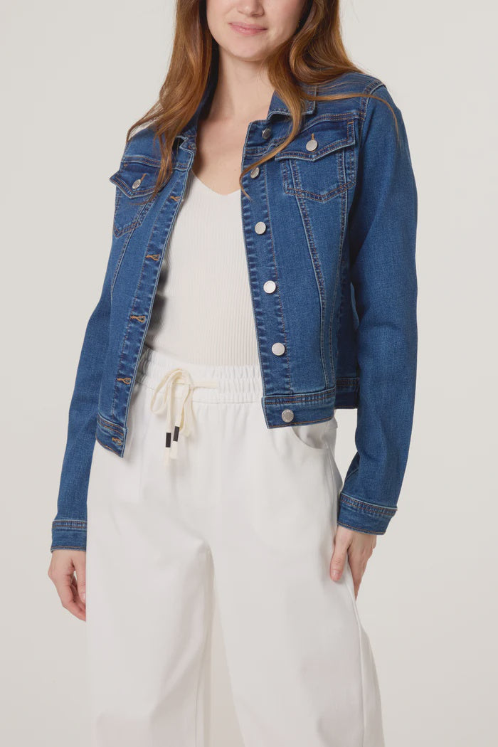 Stretch Denim Jacket - Mid Denim