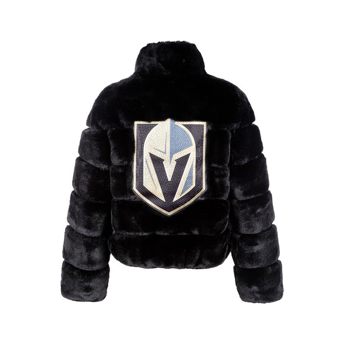 Vegas Golden Knights Women's Faux Fur Bomber Jacket - Vegas Team Store