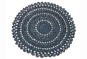 Walton & Co Crochet Paper Placemat - Ink Blue