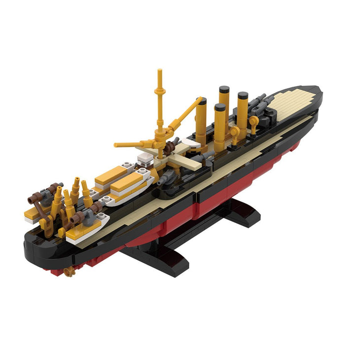 1/300 Scale SMS Sachsen Armored Frigate Klemmbausteine-LesDiy-Klemmbausteine