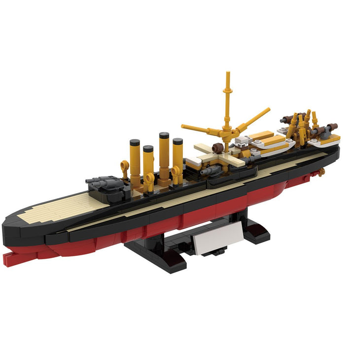 1/300 Scale SMS Sachsen Armored Frigate Klemmbausteine-LesDiy-Klemmbausteine