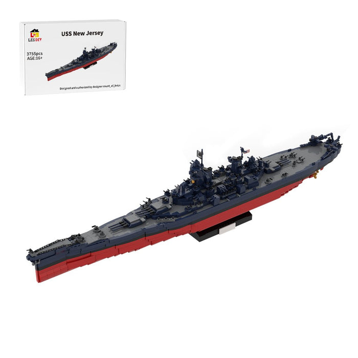 1/300 Scale WWII USS New Jersey BB - 62 Klemmbausteine - LesDiy - Klemmbausteine