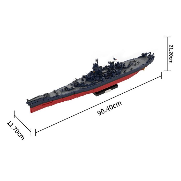 1/300 Scale WWII USS New Jersey BB - 62 Klemmbausteine - LesDiy - Klemmbausteine