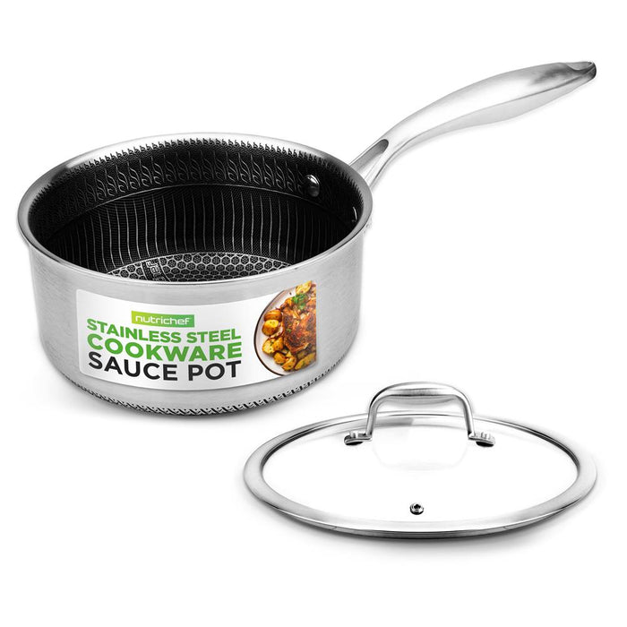 2 QT Sauce Pot - Quick Heat, Non-Stick Coating, Stainless Steel