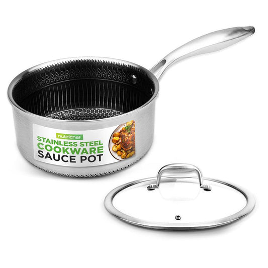 2 QT Sauce Pot - Quick Heat, Non-Stick Coating, Stainless Steel