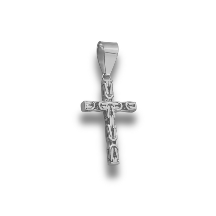 3mm Kreuz Anhänger Königskette - 925er Silber