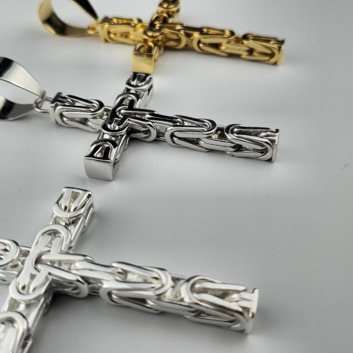 5mm Kreuz Anhänger Königskette - 925er Silber