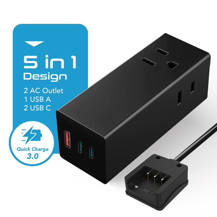 65W World Travel Adapter 3 USB Ports PD 3.0 Ultra Compact Charger (NANFUSE-WS)
