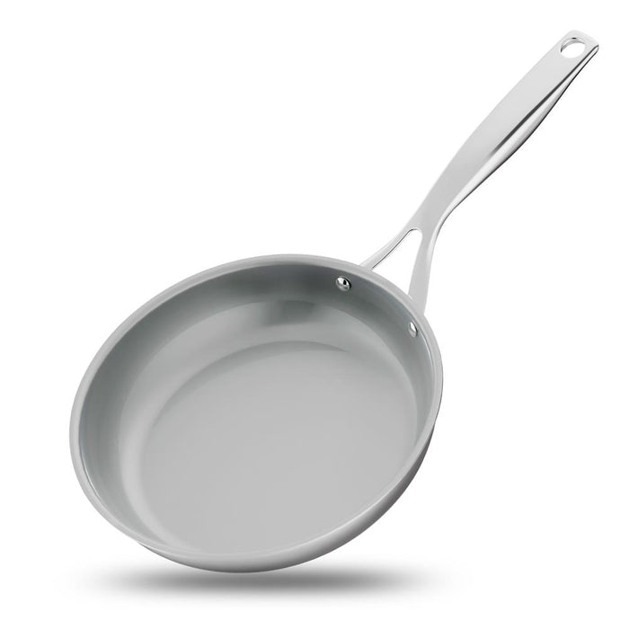 8" Fry Pan Non-Stick Coating Stainless Steel Easy-Clean Dishwasher Safe