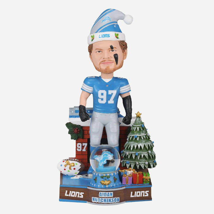 Aidan Hutchinson Detroit Lions Snow Globe NFL Bobblehead