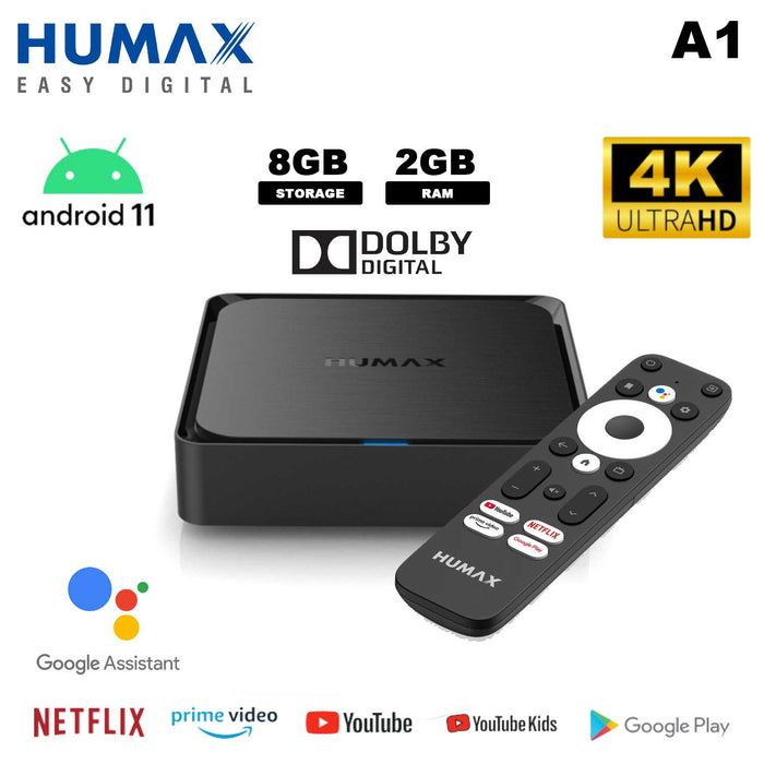 Android Box 4K Ultra HD, Android 11, Quad Core 2, 8GB + 2GB Ram, Google