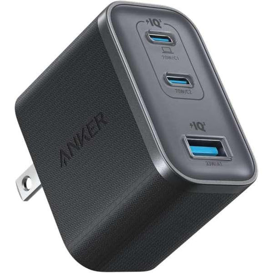 Anker Nano Wall Charger, 70Watts, 3Ports, Black