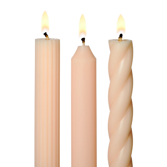 Assorted Pale Pink Candle Tapers 3-Pack - Illume Candles - 46271051000