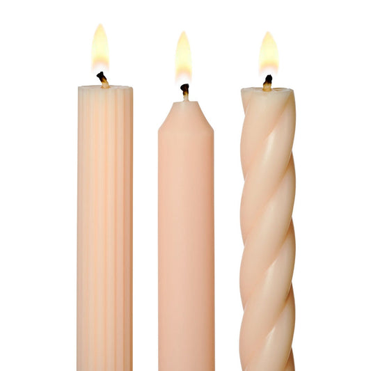 Assorted Pale Pink Candle Tapers 3-Pack - Illume Candles - 46271051000