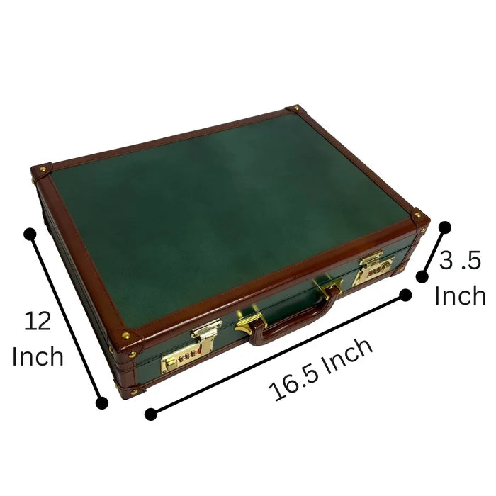 Leather suitcase