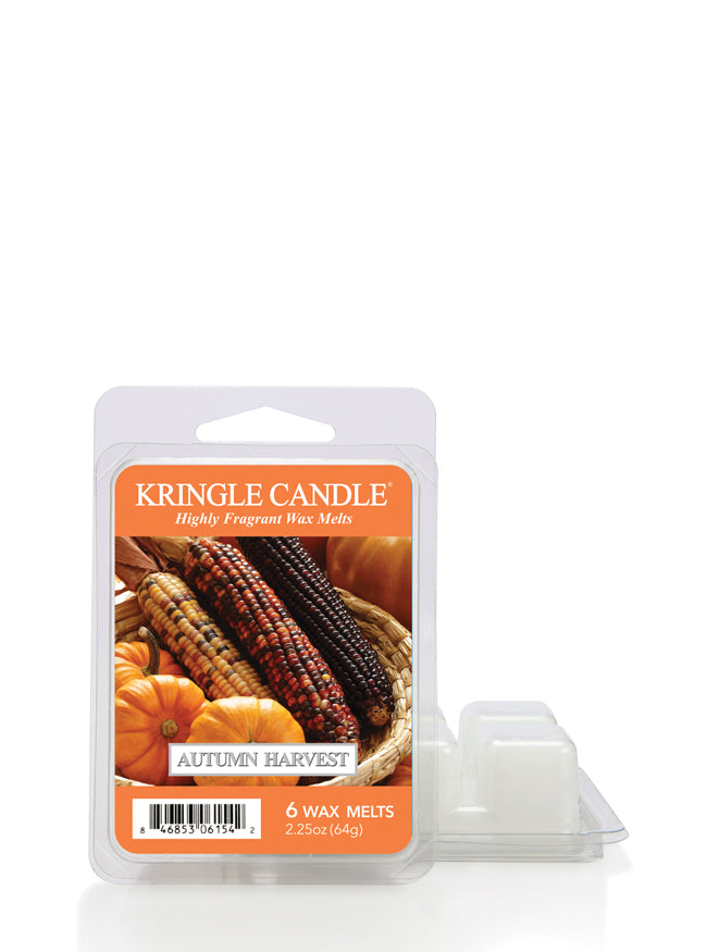 Kringle Candle Autumn Harvest wax melt on a white background
