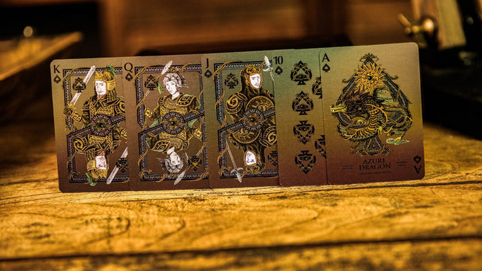 Azure Dragon Playing Cards - Wooden Frame Collector’s Set Playing Cards by Ark Playing Cards