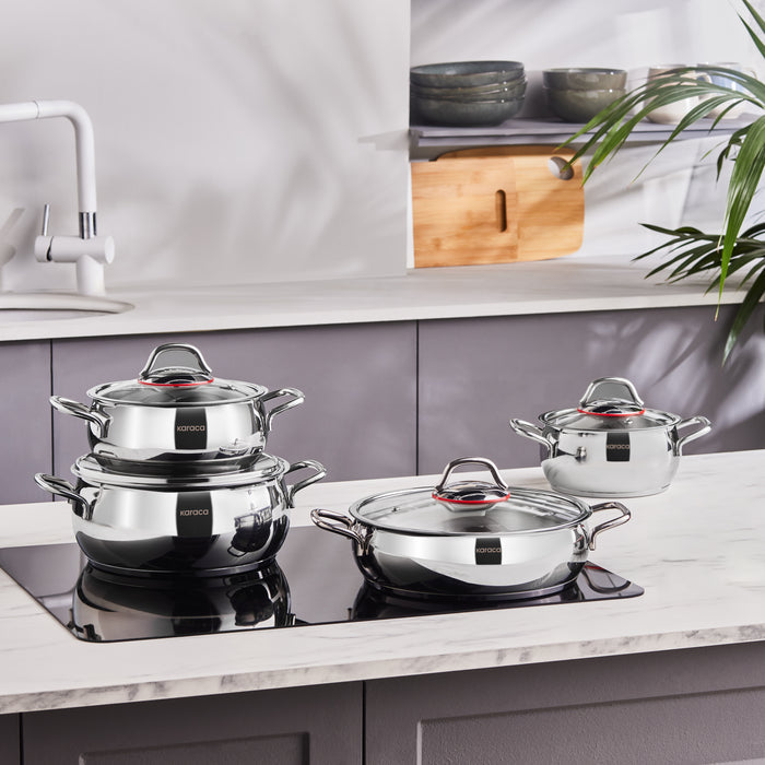 Batterie de cuisine Karaca Emirgan en acier, 8 pièces