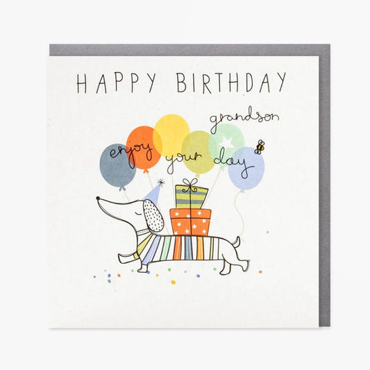 Belly Button Grandson Birthday Greetings Card