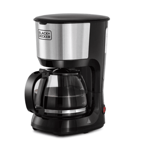 Black+Decker coffee maker on a white background
