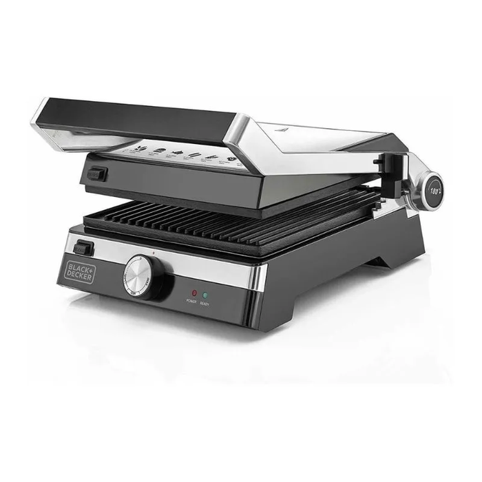 Black & Decker Grill, Non-Stick, 2000Watts, Stainless Steel
