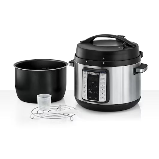 Black & Decker Pressure Cooker 9 In 1, 6Lit, 1350Watts, Black / Silver