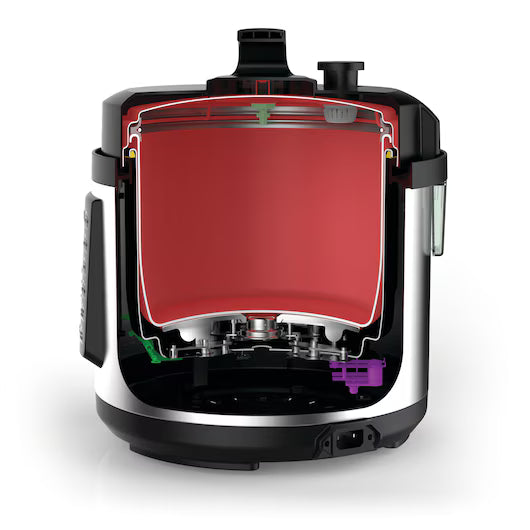 Black & Decker Pressure Cooker 9 In 1, 6Lit, 1350Watts, Black / Silver
