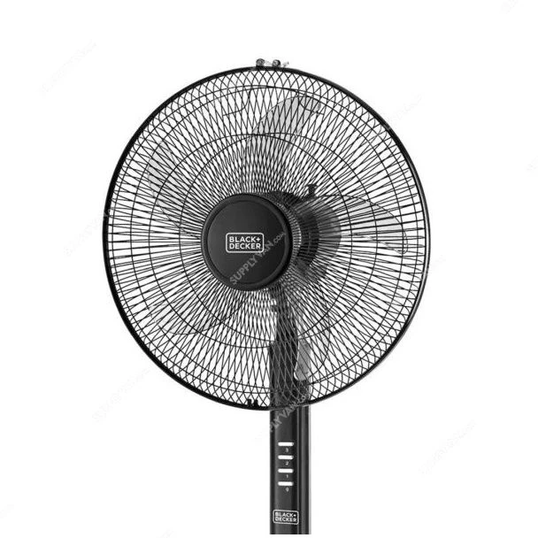 Black & Decker Stand Fan Without Remote, 16Inch, 60Watts, Black