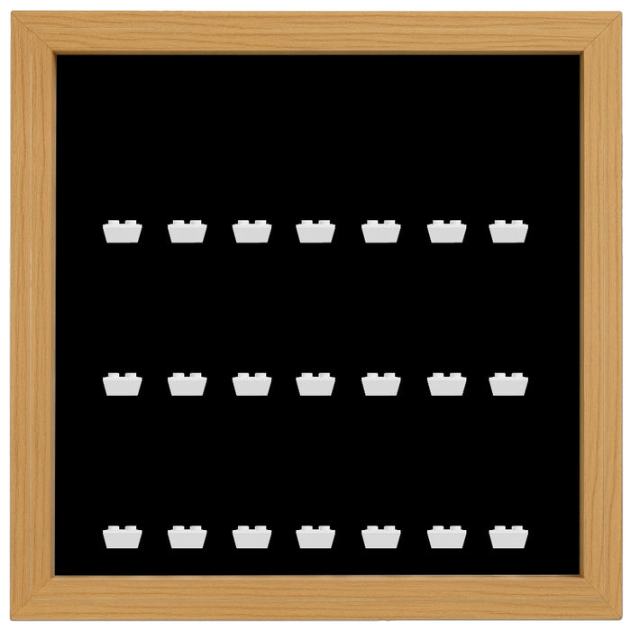 Black Edition Custom Oak Display Frame for Lego® Minifigures
